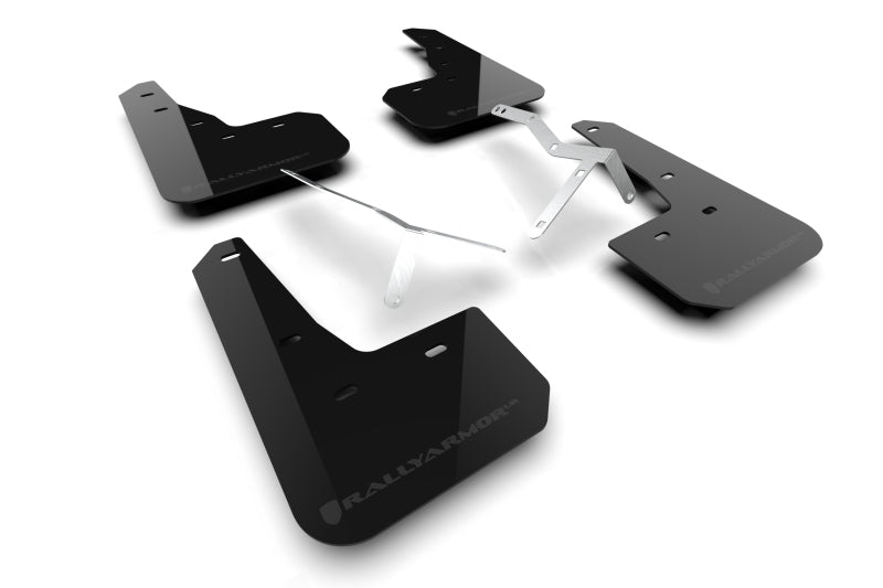 Rally Armor 23-24 Acura Integra + Integra A-Spec Black UR Mud Flap W/Dark Grey Logo (No Drill Req) - MF109-UR-BLK-DGRY