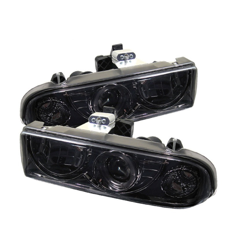 Spyder Chevy S10 98-04 Projector Headlights LED Halo Smke - Low H1 PRO-YD-CS1098-SMC - 5009562