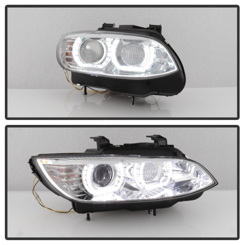 Spyder 08-10 BMW F92 3 Series Proj Headlight - High Beam H3 DRL LED - Chrome - PRO-YD-BMWE9208-DRL-C - 5086518
