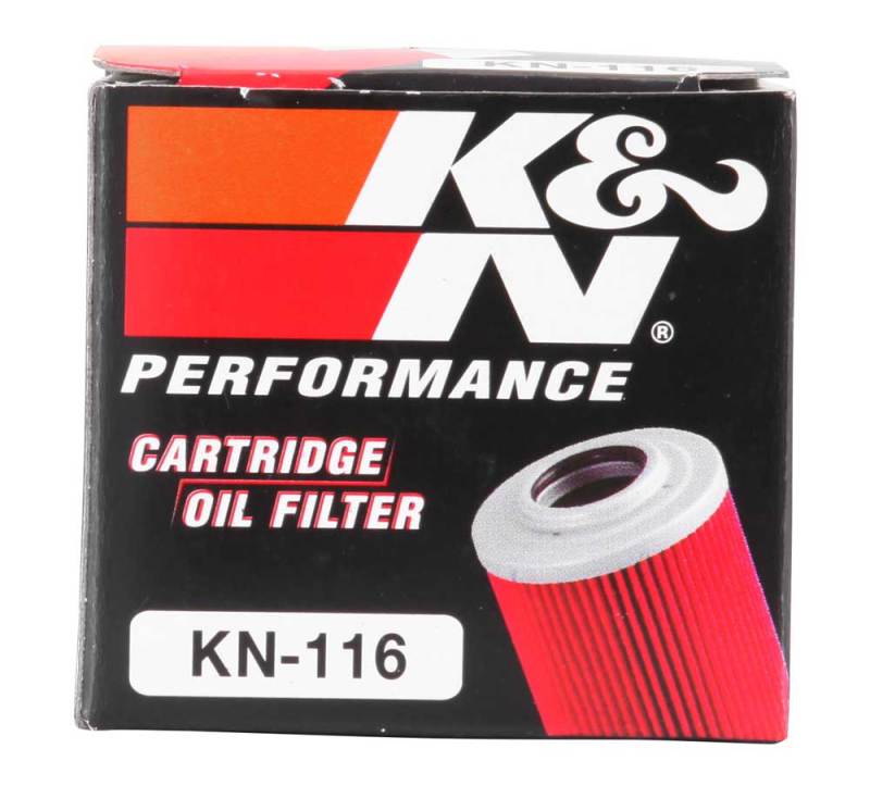K&N Honda/Husqvarna 1.625in OD x .438in ID x 1.406in H Oil Filter - KN-116 for 2002-2023 Honda CRF450R - package contents