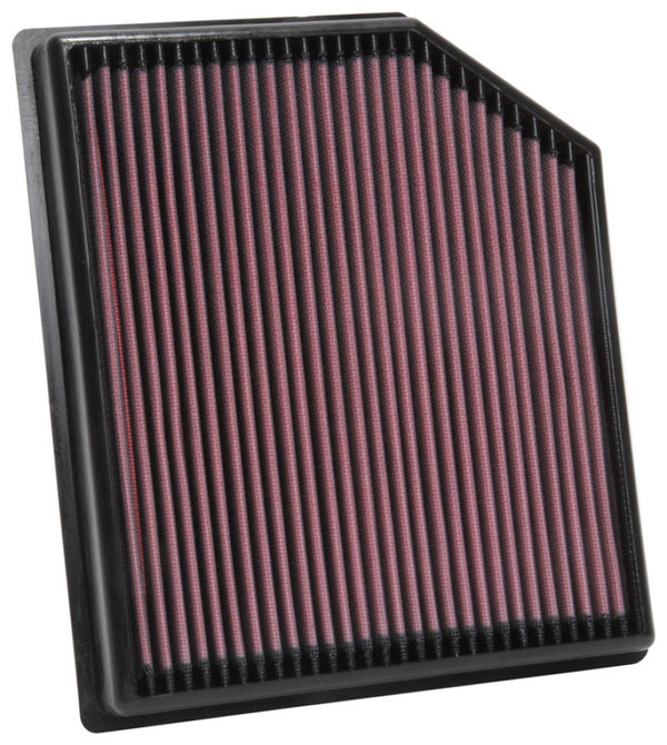 K&N 2018 Jeep Grand Cherokee V8-6.2L F/I Replacement Drop In Air Filter - 33-5077 for 2021-2025 Dodge Durango - front view