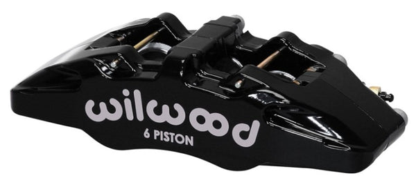 Wilwood Caliper-Forged Dynapro 6 5.25in Mount-R/H 1.62/1.38in/1.38in Pistons .81in Disc - 120-13428-BK by Wilwood