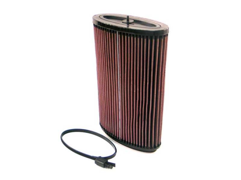 K&N 05-06 Porsche Boxster 2.7L-F6/3.2L-F6 Drop In Air Filter - E-2295 for 2004-2012 Porsche Boxster - angle view