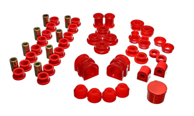 Energy Suspension 91-02 Saturn S Series Coupe/Sedan/Wagon Red Hyper-Flex Master Bushing Set - 18.18101R for 1991-2002 Saturn 