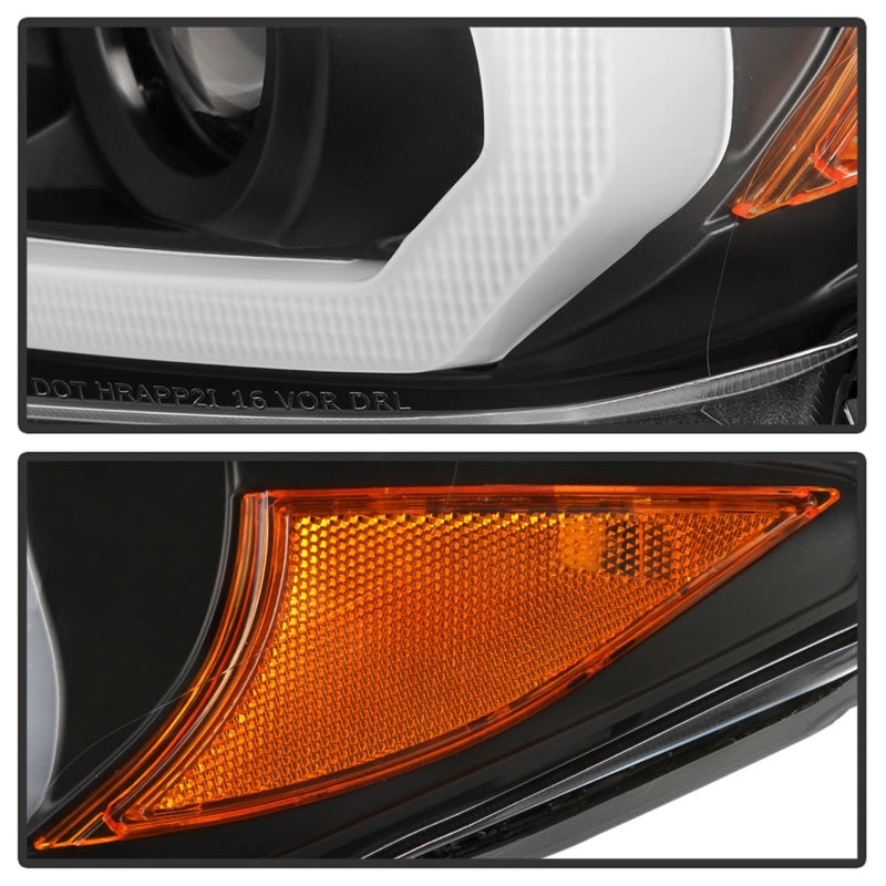 Spyder 16-18 Toyota Tacoma Projector Headlights - Seq LED Turn - Black - PRO-YD-TT16-LB-BK - 5085818