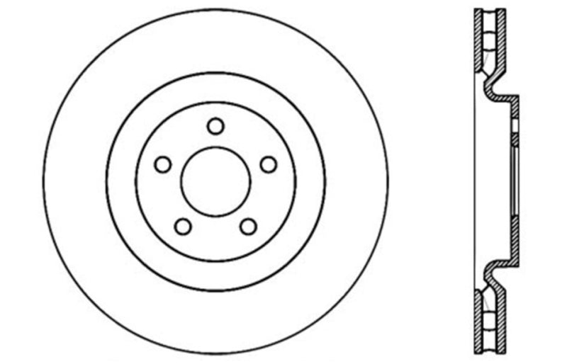 StopTech Slotted &amp; Drilled Sport Brake Rotor - 127.61089R