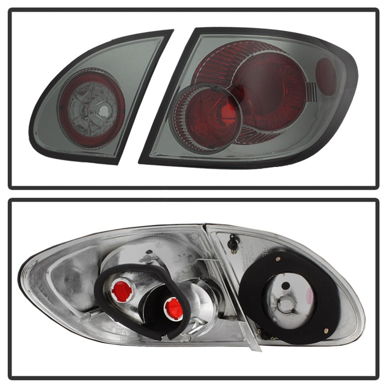 Spyder Toyota Corolla 03-08 Euro Style Tail Lights Smoke ALT-YD-TC03-SM - 5033673