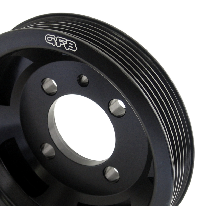GFB Evo 4-9 Under-Drive Crank Pulley w/ Belt - 2011 for 2003-2015 Mitsubishi Lancer - detail view