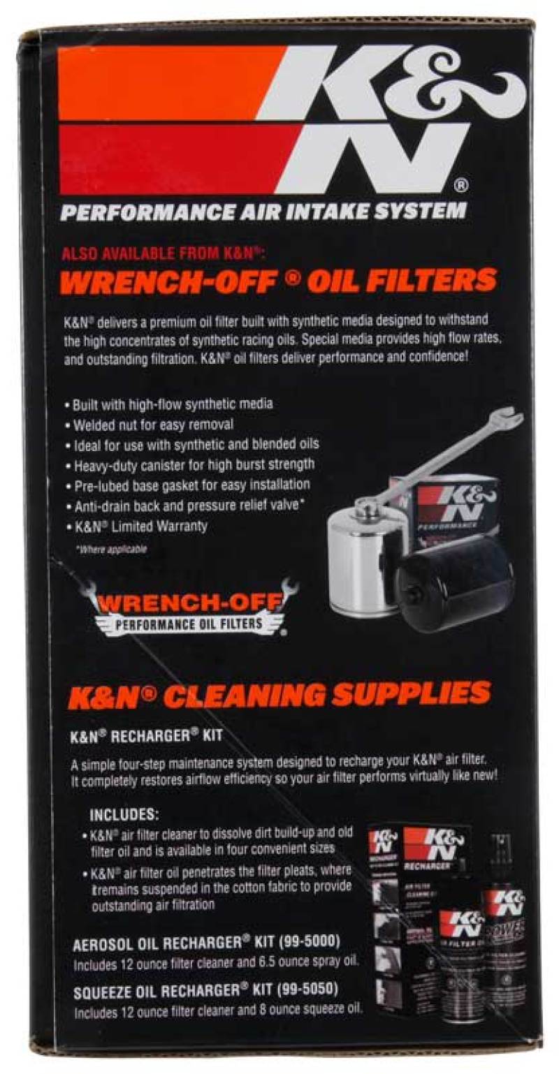 K&N Street Metal Intake System for 01-16 Harley Davidson Softail/Dyna - Shaker Black - RK-3950