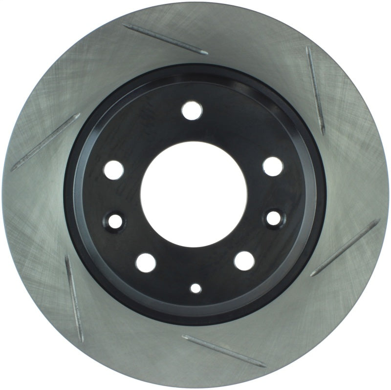 StopTech Power Slot Mazda Mazda6 Slotted Left Rear Rotor - 126.45064SL for 2006-2015 Mazda MX 5 Miata - front view