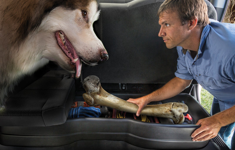 Husky Liners 15-23 Ford F-150 SuperCab Under Seat Storage Box - 09291 for 2015-2025 Ford F 150 - installed view