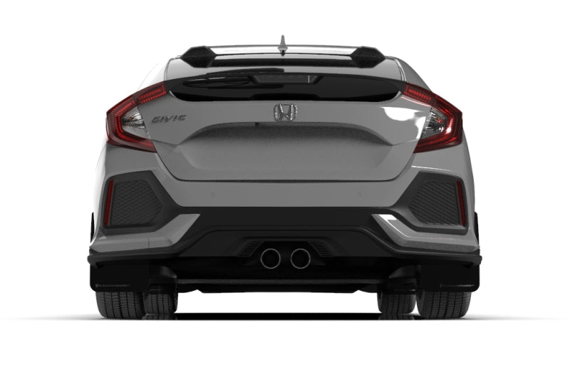 Rally Armor 17-21 Honda Civic Sport &amp; Touring (Hatch) Black UR Mud Flap w/ Dark Grey Logo - MF51-UR-BLK/DGRY
