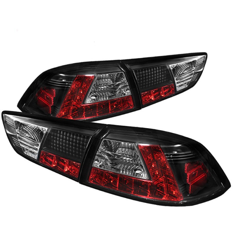 Spyder Mitsubishi Lancer/Evolution X 08-14 LED Tail Lights Blk ALT-YD-MITEVO1008-LED-BK - 5030375