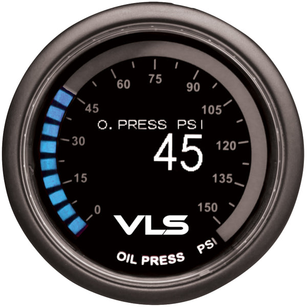 Revel VLS 52mm 0-150PSI Digital OLED Oil Pressure Gauge - 1TR1AA004R by Revel - front view