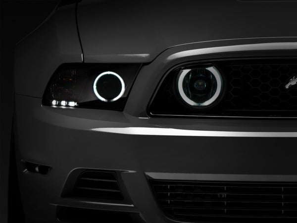 Raxiom 13-14 Ford Mustang GT CCFL Halo Fog Lights (Smoked) - 49177 for 2013-2014 Ford Mustang - front view
