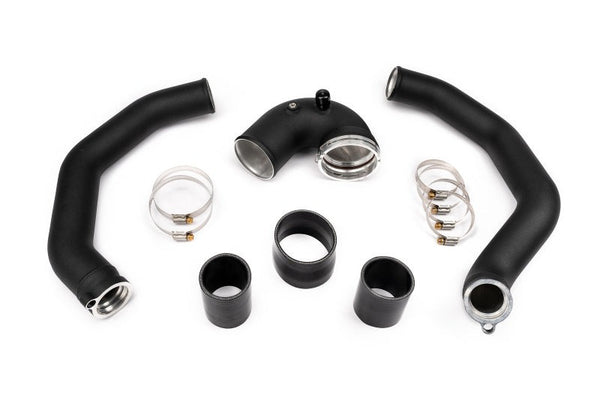 AMS Performance 15-18 BMW M3 / 15-20 BMW M4 w/ S55 3.0L Turbo Engine Charge Pipes - AMS.39.09.0001-1 by AMS - front view