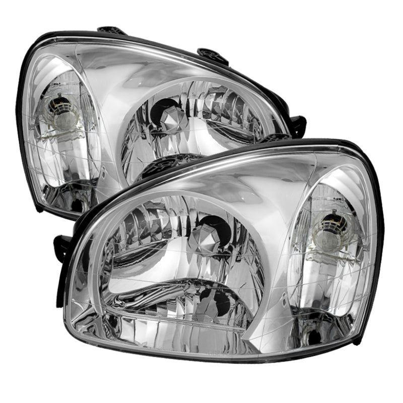 Xtune Hyundai Santa Fe 2003-2006 Crystal Headlights Chrome HD-JH-HYSA03-C - 9024832