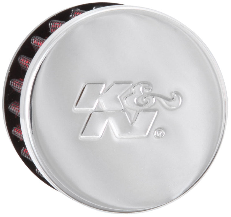 K&N 3/4 inch ID 2 inch OD 1.5 inch H Clamp On Crankcase Vent Filter - 62-1360 by K&N Engineering - package contents
