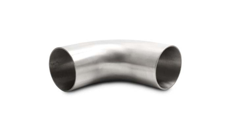 Vibrant 2.5in OD 4.13in Tangent Length T304 SS 90 Deg Mandrel Bend w/Extended Leg Length - 13350