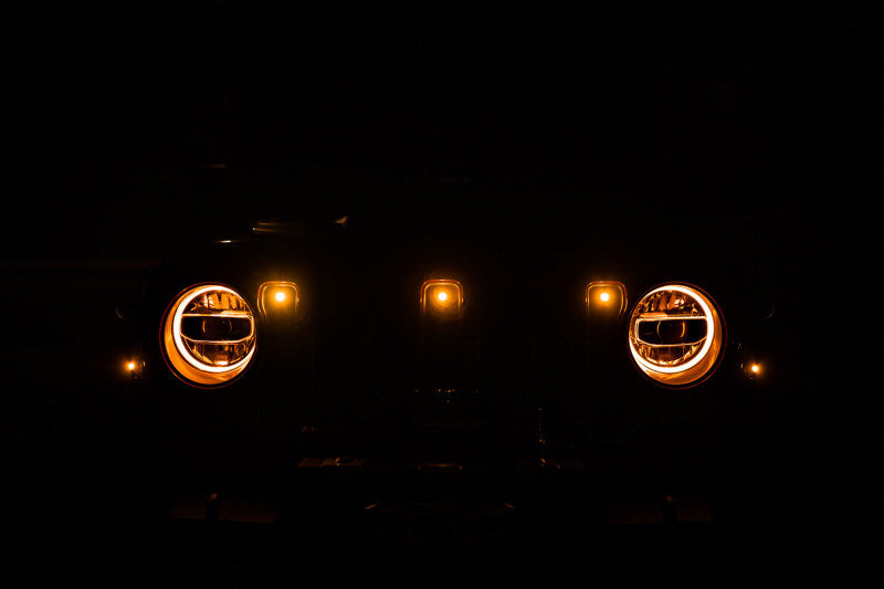 DV8 Offroad 2018+ Jeep JL Grill Amber Marker Lights - GRJL-02