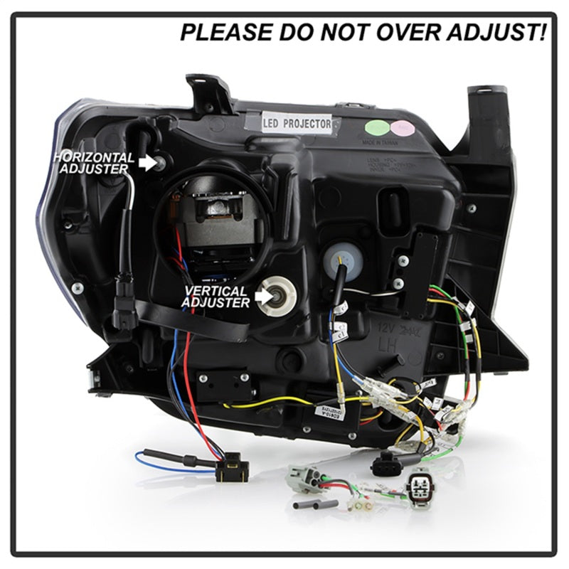 Spyder Apex 14-21 Toyota Tundra High-Power LED Module Headlights - Black (PRO-YD-TTU14V2AP-SBSEQ-BK) - 5088727