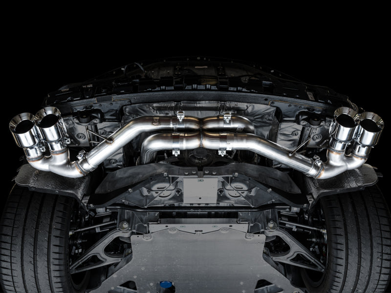 AWE Tuning 2020 Chevrolet Corvette (C8) Track Edition Exhaust - Quad Chrome Silver Tips - 3020-42080