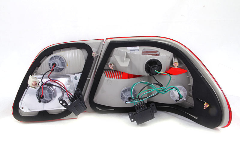 ANZO 1996-2002 Mercedes Benz E Class W210 Taillights Red/Smoke G2 - 221207