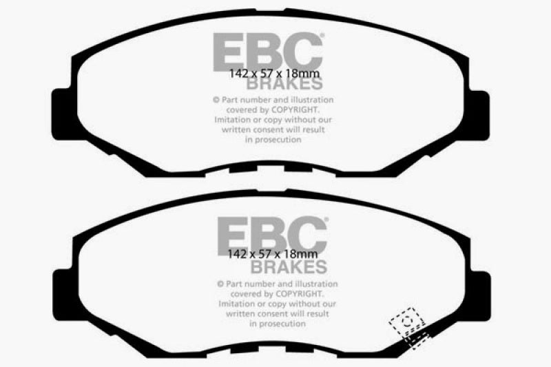 EBC 13-15 Acura ILX 1.5 Hybrid Yellowstuff Front Brake Pads - DP41655R
