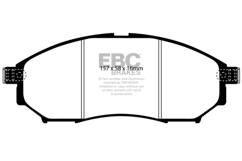 EBC 08-13 Infiniti EX35 3.5 Redstuff Front Brake Pads - DP31671C