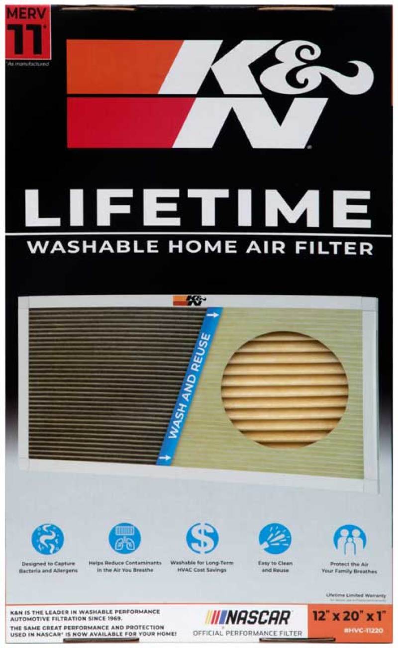 K&N HVAC Filter - 12 X 20 X 1 - HVC-11220