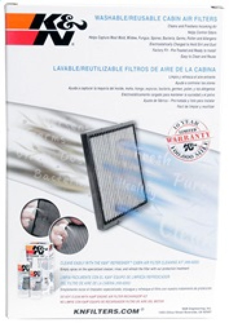 K&amp;N 13-17 Subaru BRZ 2.0L H4 F/I Cabin Air Filter - VF1013