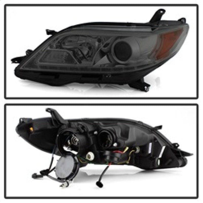 Spyder 11-14 Toyota Sienna Projector Headlights - DRL LED - Smoke PRO-YD-TSEN11-DRL-SM - 5083999