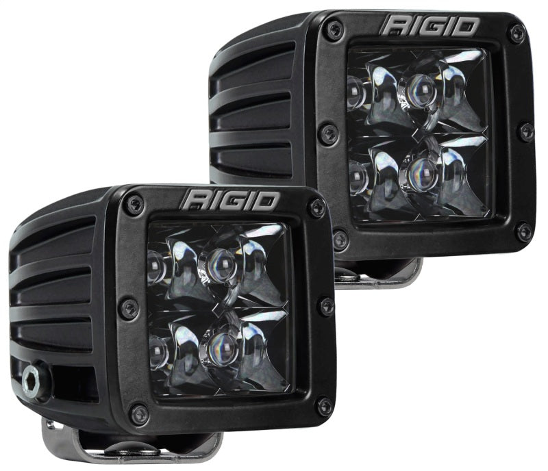 Rigid Industries D-Series Midnight Edition - Spot - Set of 2 - 202213BLK by Rigid Industries - front view