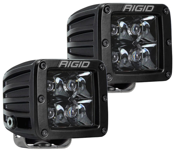 Rigid Industries D-Series Midnight Edition - Spot - Set of 2 - 202213BLK by Rigid Industries - front view