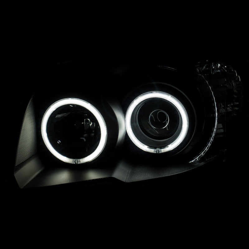 ANZO 2006-2009 Toyota 4Runner Projector Headlights w/ Halo Black - 111320