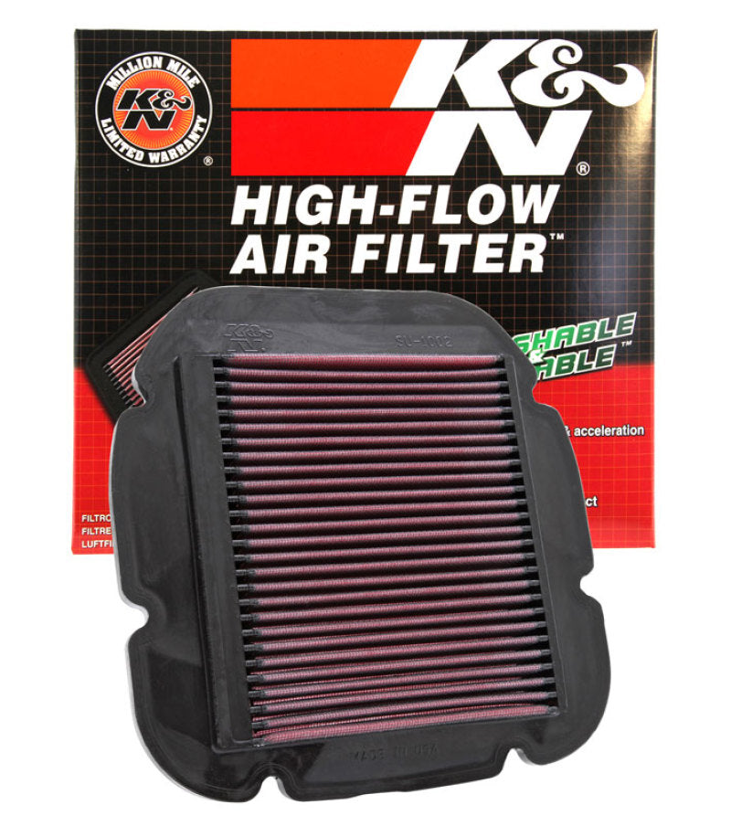 K&N 02-10 Suzuki DL 1000 V-Strom/04-12 DL650 V-Strom / 04-05 Kawasaki KLV1000 Replacement Air Filter - SU-1002