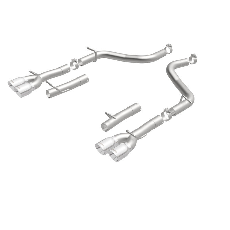 MagnaFlow Axle-Back, SS, 2.5in, Quad Split Rear 3.5in Tip 2015 Dodge Challenger 3.6L V6 - 19218
