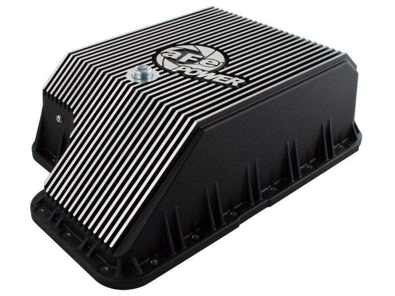 afe Transmission Pan (Black); Ford Diesel Trucks 03-10 V8-6.0/6.4L (td) - 46-70122-1