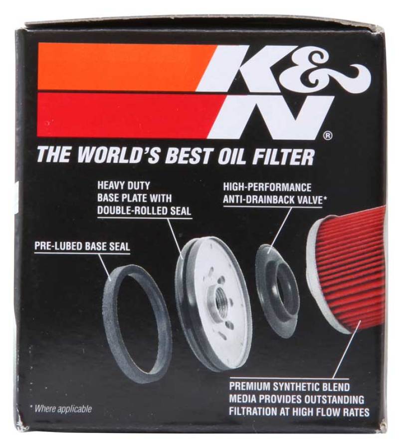 K&N Suzuki / Arctic Cat / Cagiva / Kawasaki / Kymco / Aprilia 2.813in OD x 3.031in H Oil Filter - KN-138