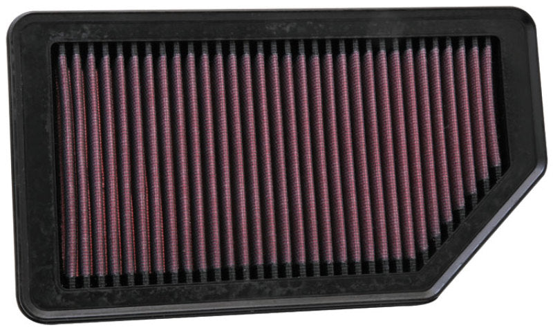 K&N Replacement Air Filter 10.625in O/S Length x 5.75in O/S Width x 1in Height - 33-2472 for 2011-2019 Kia Soul - front view
