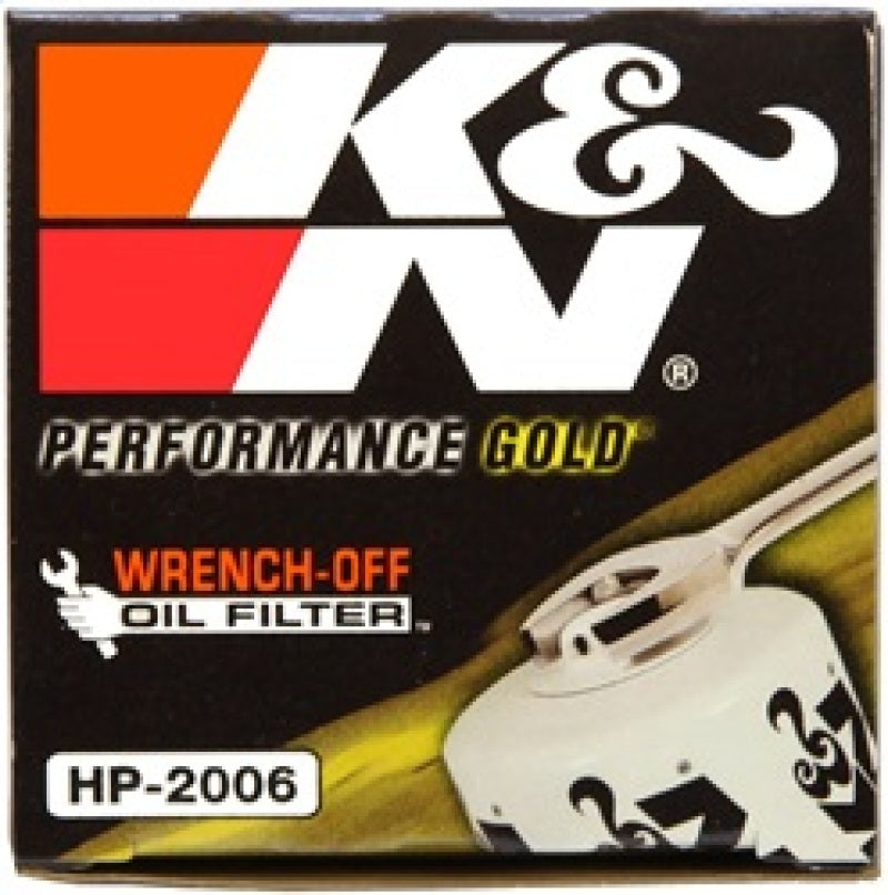 K&N Universal Performance Gold Oil Filter - HP-2006 for 1980-1990 Chevrolet Caprice - alternate view