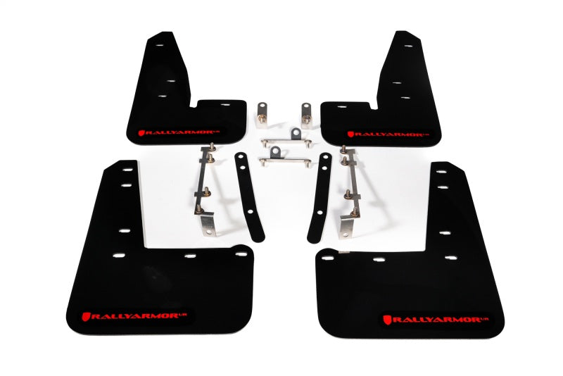 Rally Armor 2023 Toyota GR Corolla Black UR Mud Flap w/ Red Logo - MF89-UR-BLK-RD