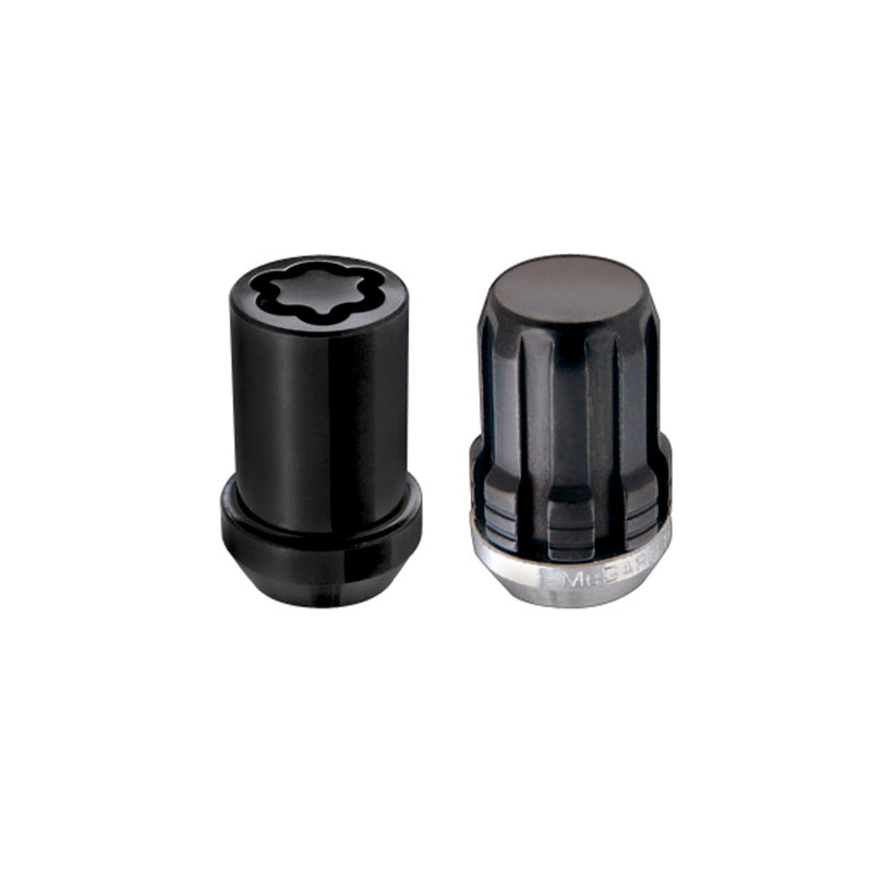 McGard SplineDrive Tuner 4 Lug Install Kit w/Locks &amp; Tool (Cone) M12X1.5 / 13/16 Hex - Black - 65457BK