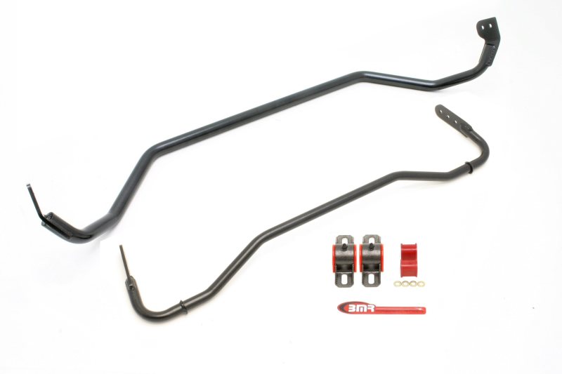BMR 08-09 Pontiac G8 Front & Rear Sway Bar Kit w/ Bushings - Black Hammertone - SB029H for 2008-2009 Pontiac G8 - front view