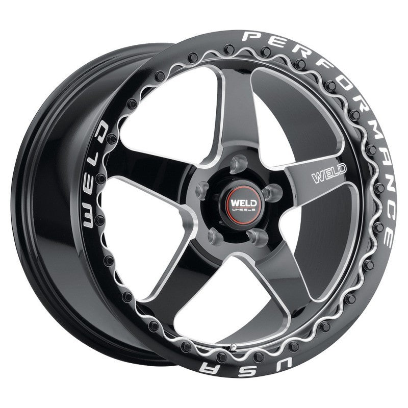 Weld S904 17x10 Ventura Beadlock 5x112 ET40 BS7.1 Gloss BLK MIL DIA 78.1 - S90470045P40