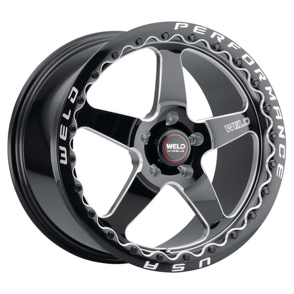 Weld S904 17x10 Ventura Beadlock 5x112 ET40 BS7.1 Gloss BLK MIL DIA 78.1 - S90470045P40 by Weld - front view