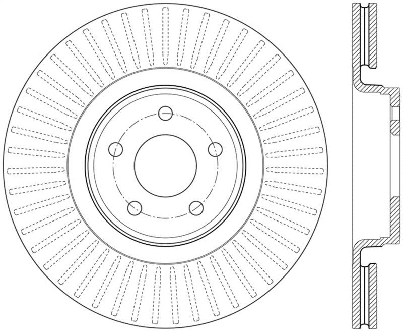 StopTech 15+ Ford Focus ST Front Right Slotted Performance Rotor - 13.1&quot; - 126.65146SR