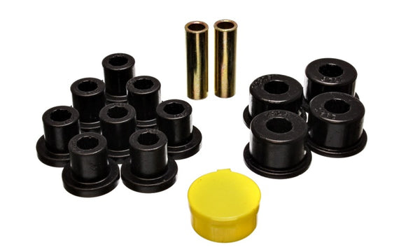 Energy Suspension 6/74-80 MG MGB Black Rear Leaf Spring Bushing Set - 10.2101G for 1963-1980 MG MGB - front view
