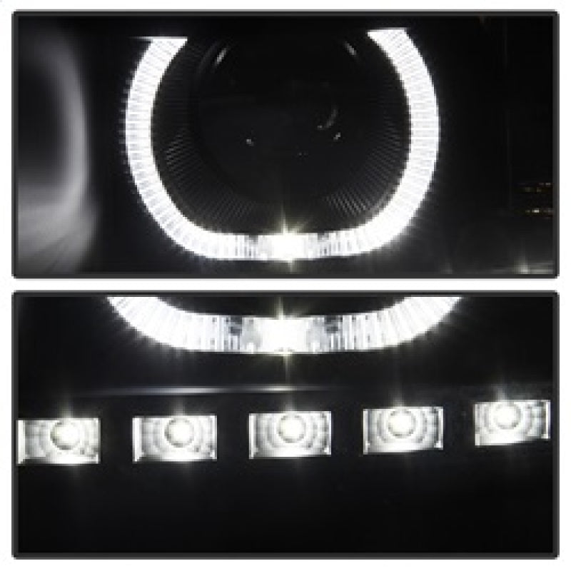 Xtune Chevy Silverado 1500/2500/3500 07-13 LED Halo Projector Headlights Black PRO-JH-CSIL07-CFB-BK - 9032189
