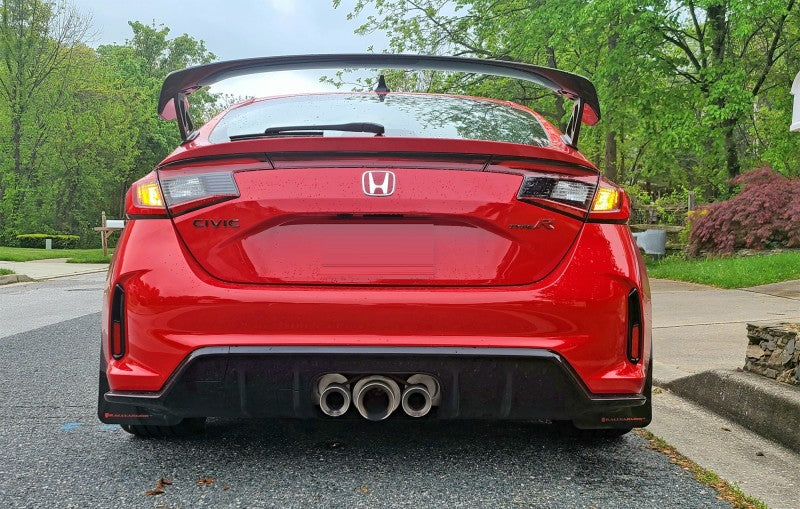 Rally Armor 2023+ Honda Civic Type R Black Mud Flap Red Logo - MF97-UR-BLK-RD